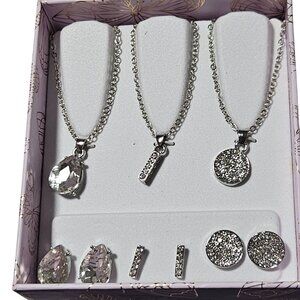 Adrienne Vittadini Elegant Necklace Earring Jewelry Set In Gift Box Jewelry